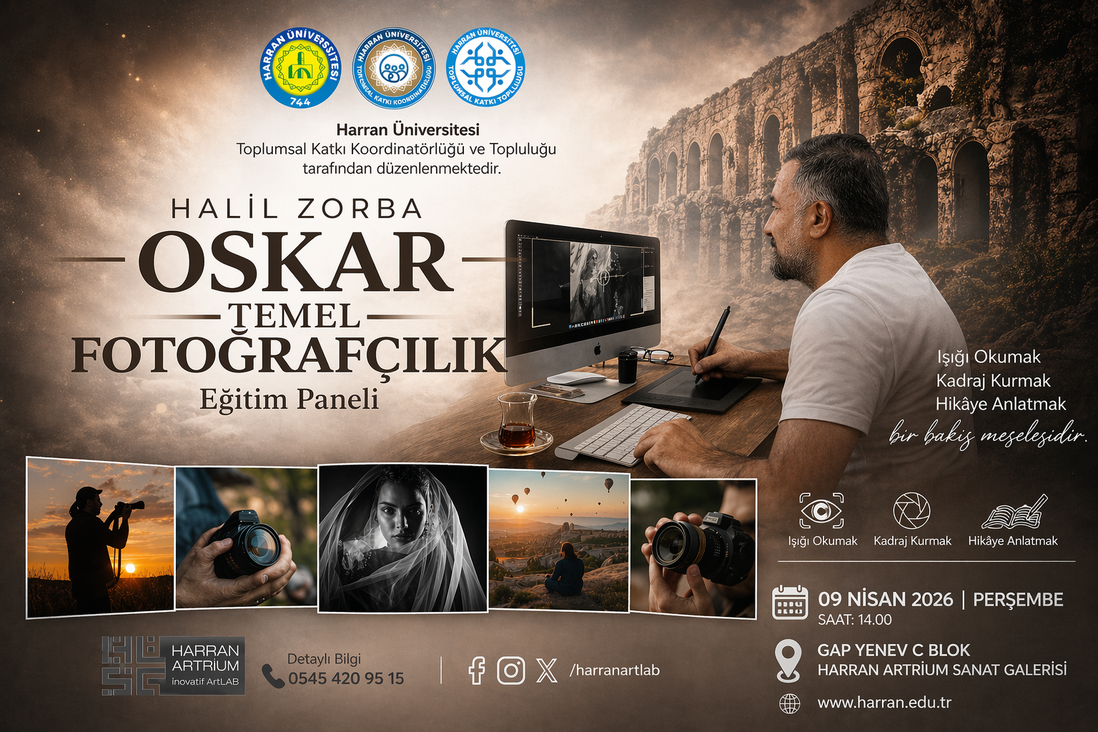 Harran Üniversitesi’nde “Oskar Temel Fotoğrafçılık” Eğitim Paneli Düzenleniyor